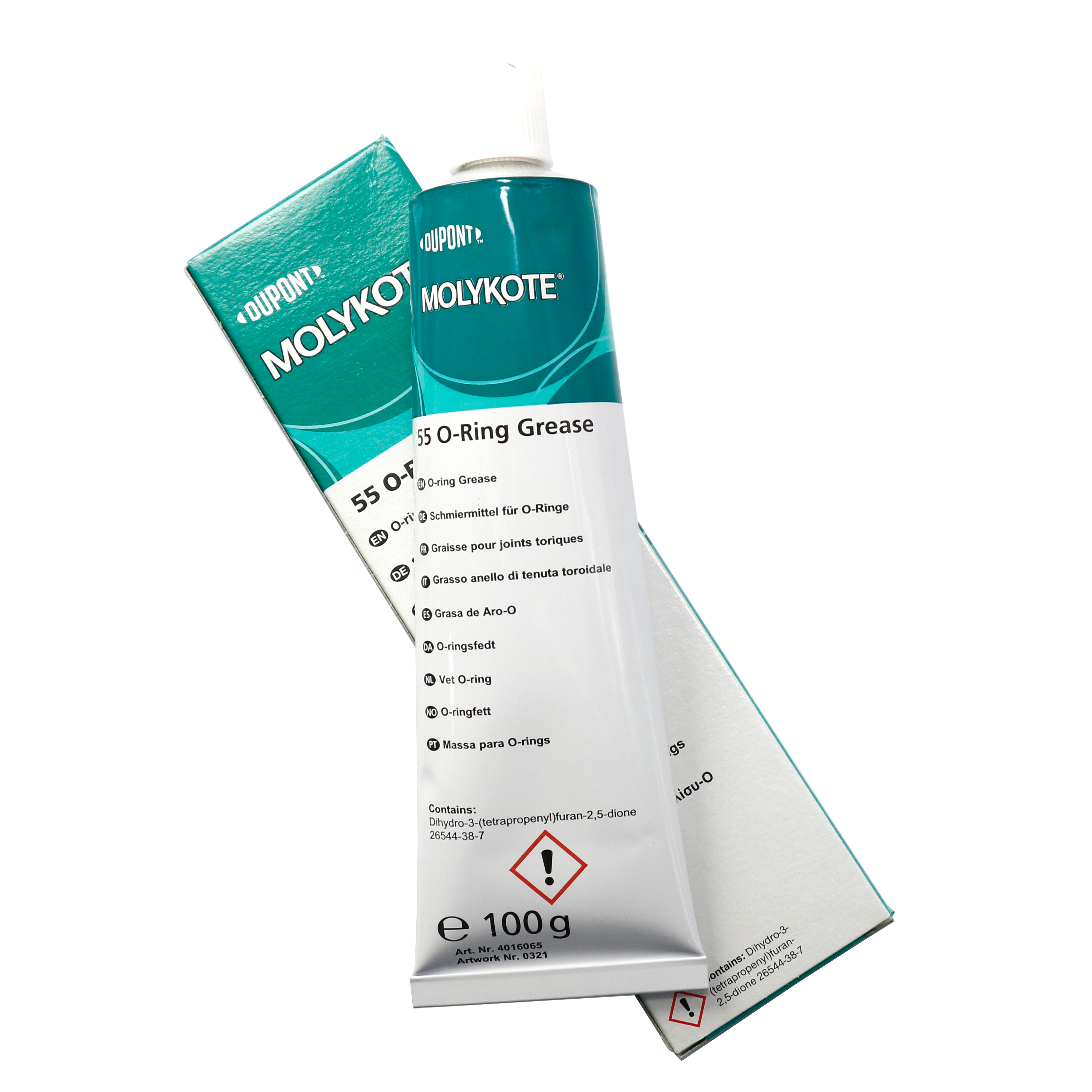 MOLYKOTE 55 O‑Ring Silicone Grease – 100 g Tube & 1 kg Can – Off‑White Rubber/Plastic Seal Lubricant, –65 °C to +175 °C