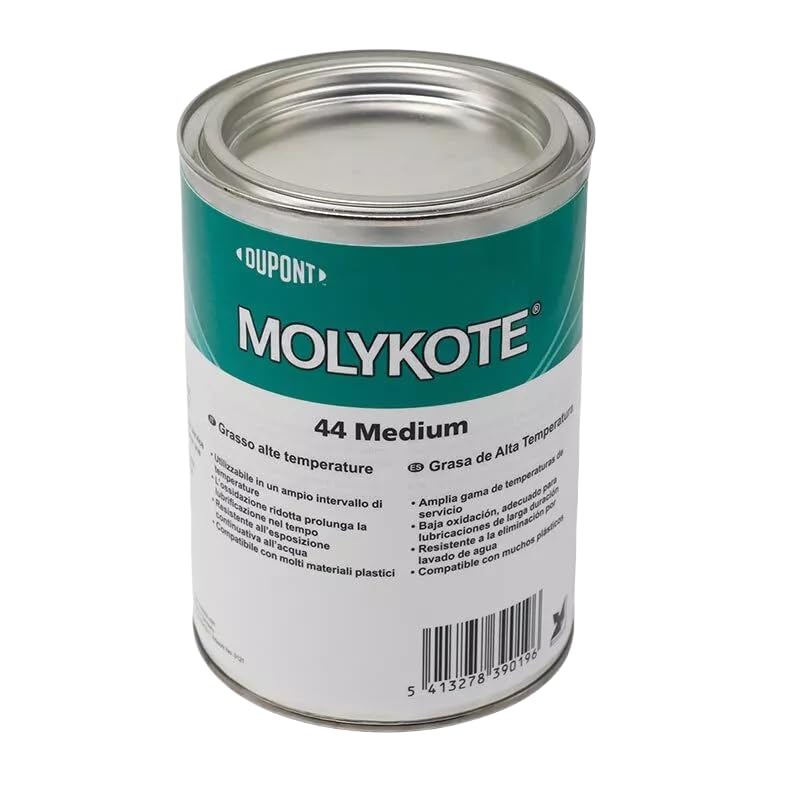 MOLYKOTE 44 Medium High‑Temperature Silicone Grease – 100 g Tube & 1 kg Can – Plastic/Rubber Compatible, Wide Temp