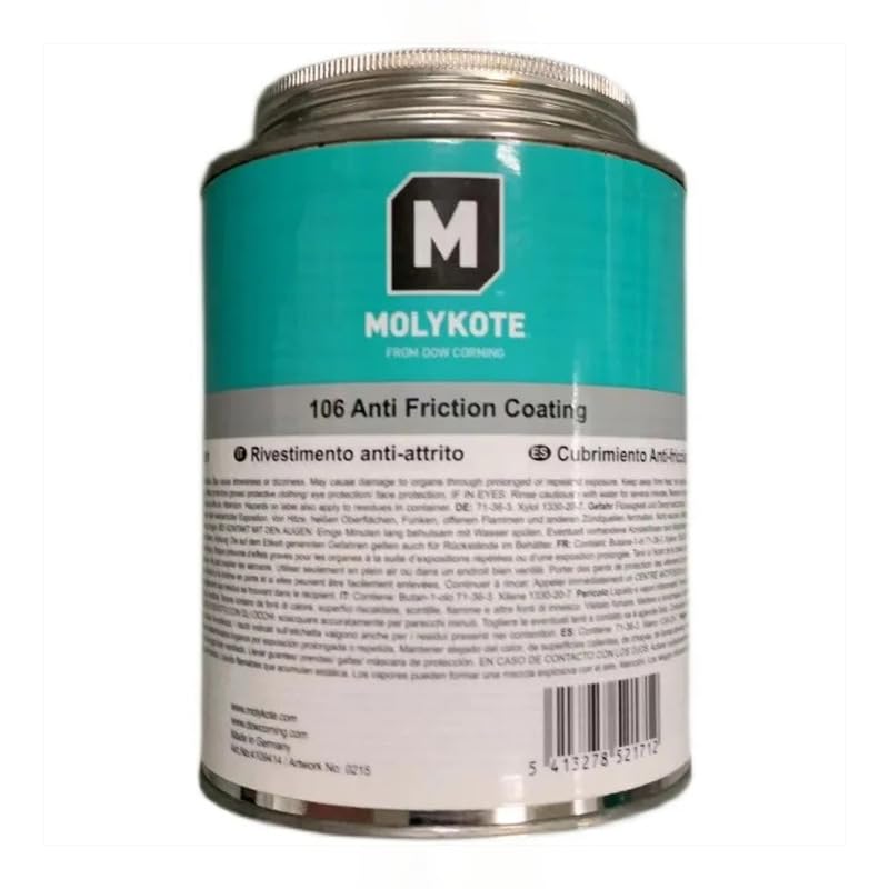 MOLYKOTE 106 Heat‑Curing Dry‑Film Lubricant 500 g Gray Anti‑Friction Coating for Metal Bearings & Hinges