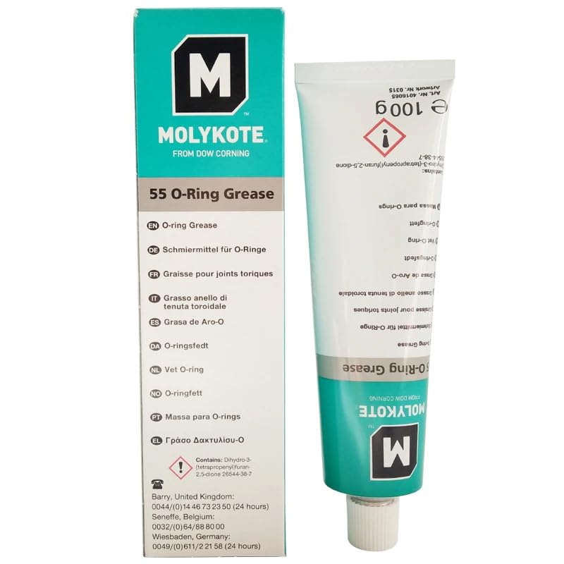 MOLYKOTE 55 O‑Ring Silicone Grease 150 g Tube White Lubricant for Seals & Elastomers