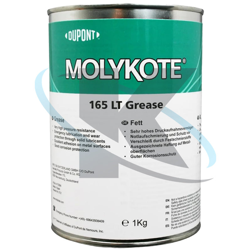 Molykote 165 LT 1kg Gearwheel Grease Lubricant for High Stress Open Gear Metal Lubrication High Load Wear Protection from Dow Corning Original Product
