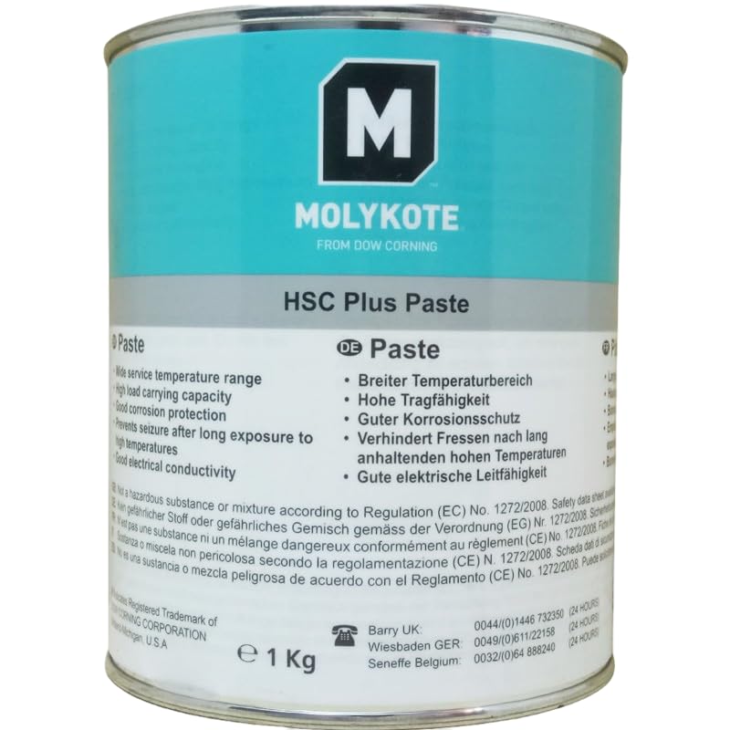 MOLYKOTE HSC Plus Anti‑Seize Paste 1 kg Copper-Colored High-Temperature, Extreme-Pressure Lubricant