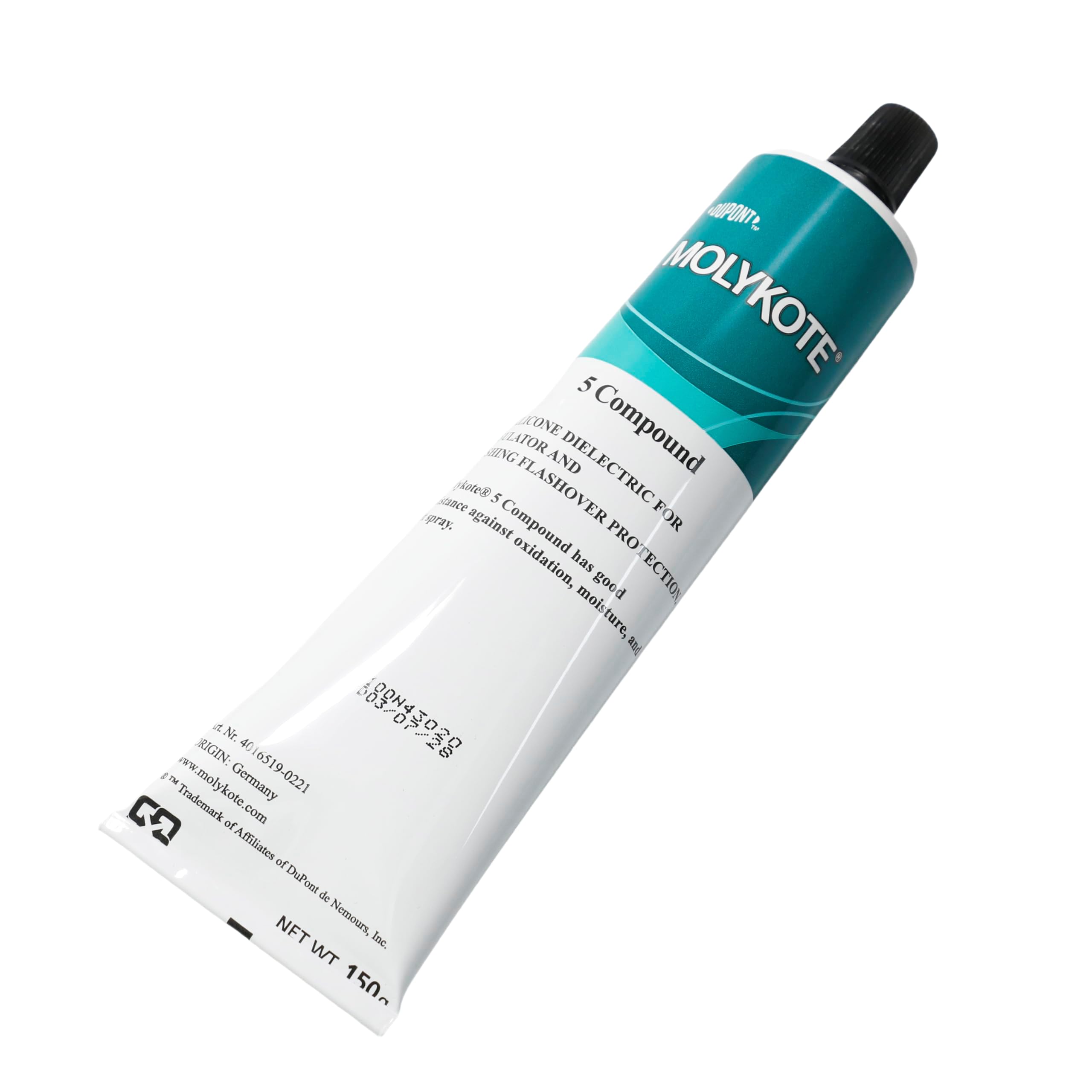 MOLYKOTE 5 Compound Dielectric Silicone Grease 150 g Tube / 3.6 kg Pail High Dielectric, Water-Repellent Lubricant