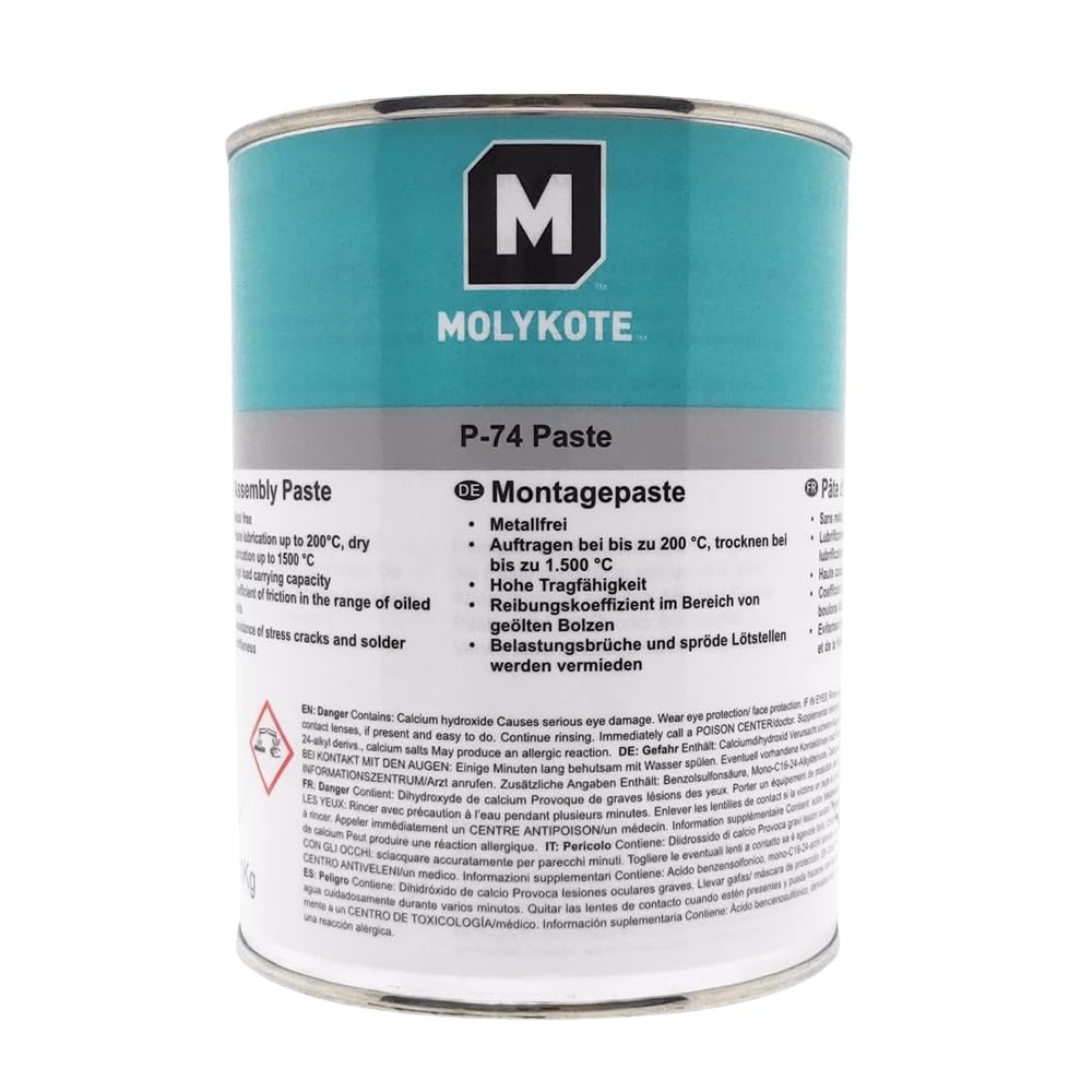 MOLYKOTE P‑74 Assembly Paste 1 kg Metal‑Free High‑Load Anti‑Seize Lubricating Paste