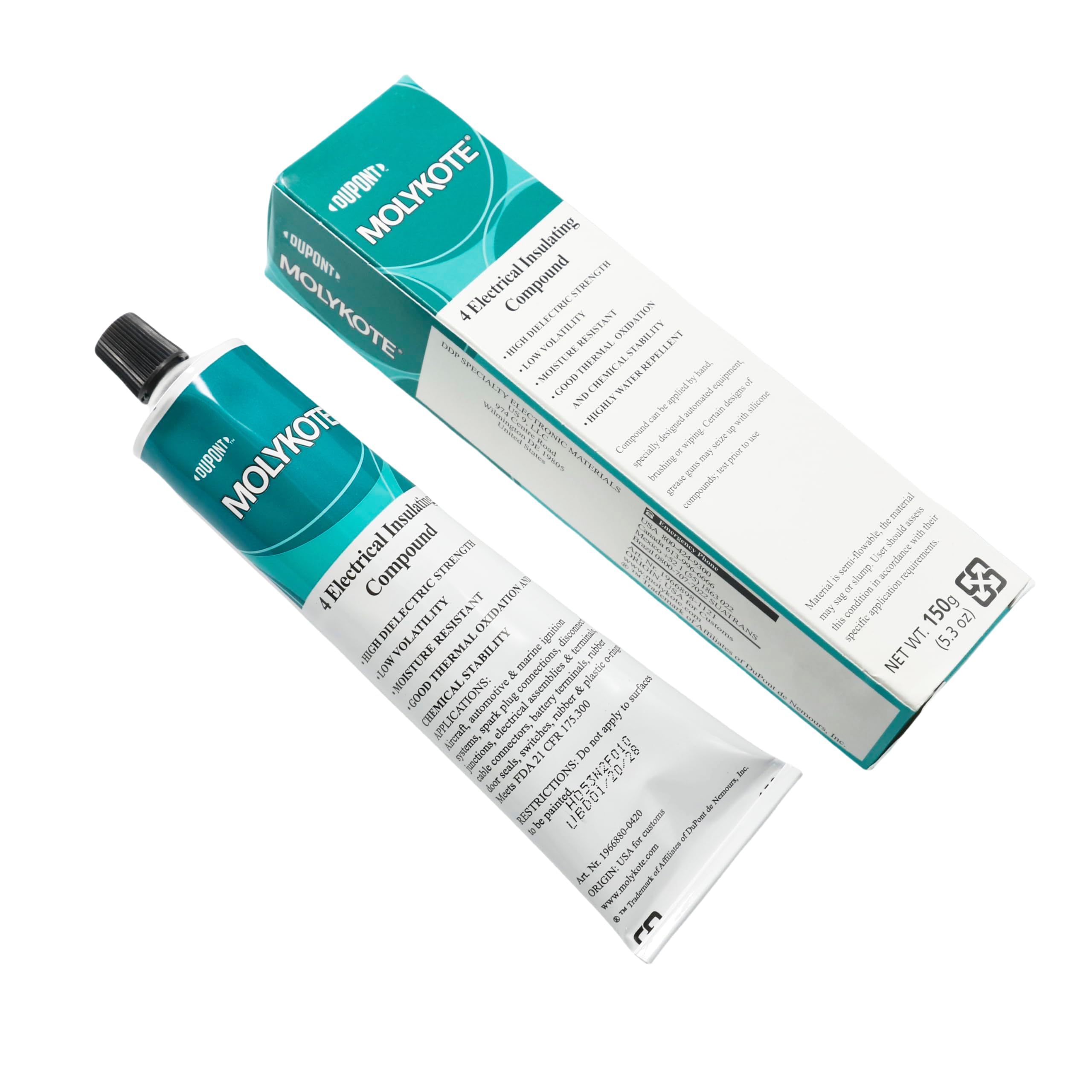 MOLYKOTE 4 Electrical Insulating Compound – 150 g Tube Pail – Silicone Dielectric Grease