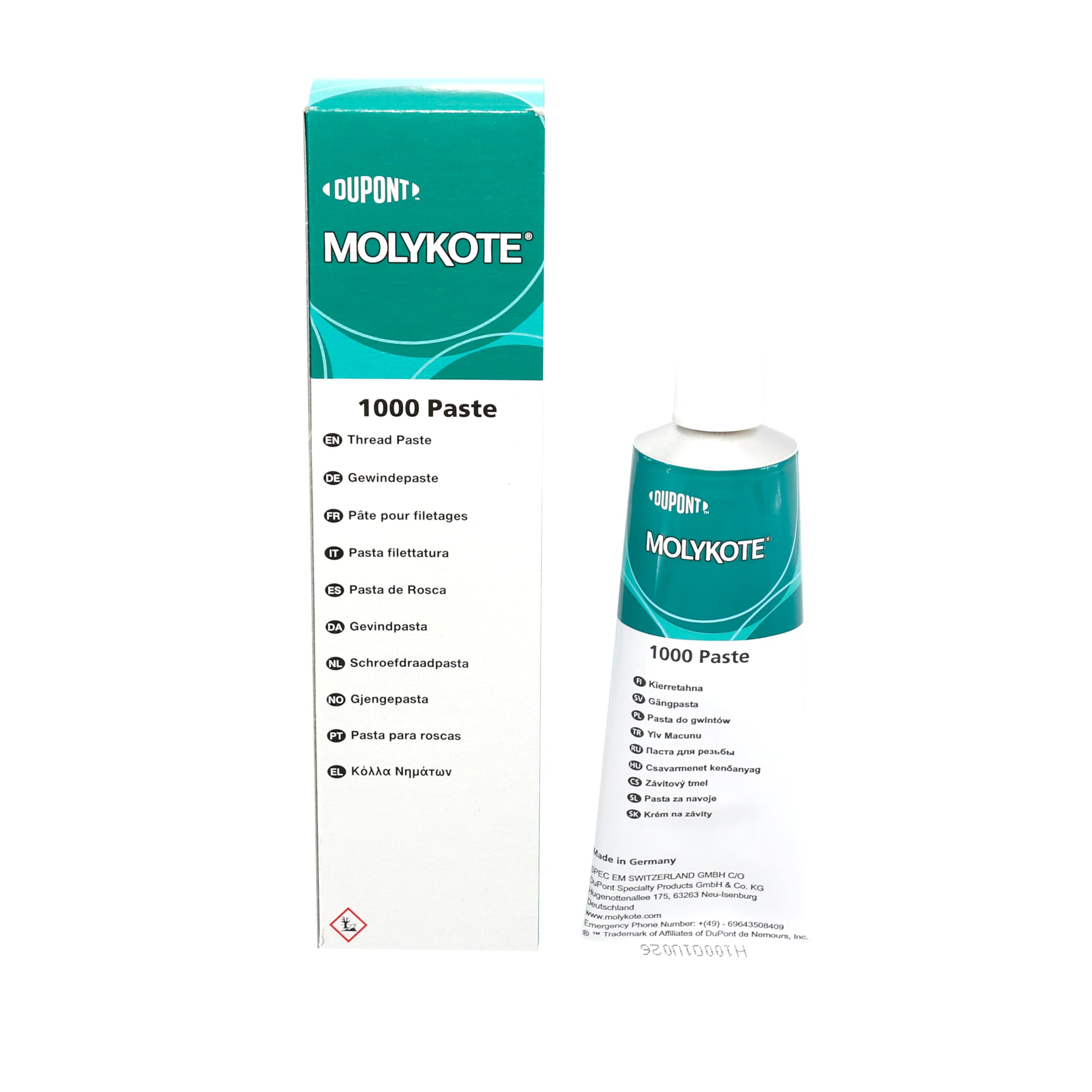 MOLYKOTE 1000 Anti‑Seize Paste 100 g–1 kg Brown Solid Lubricant for Bolted Metal Joints, Lead‑& Nickel‑Free, −30 °C to +650 °C