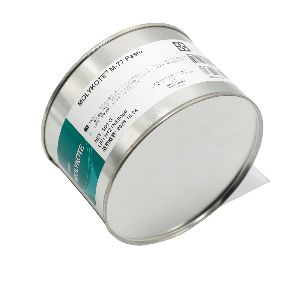 Molykote M-77 Paste Original Genuine Can 500g Lubrication Grease for Plastic Metal Moderate Load Low Speed Anti Seize Solid Lubricant Bearing Extreme Temperature Water Resistance Black Dow Corning Original Product