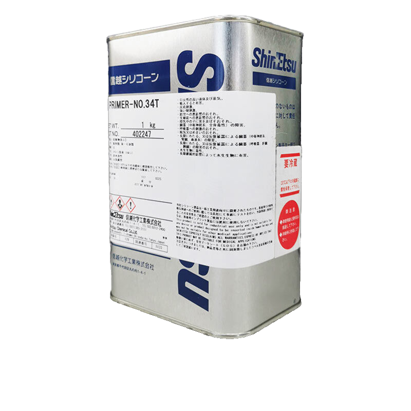Shin‑Etsu Primer No.34T Adhesion Promoter 1 kg Silicone Primer for Metal, Glass & Plastic Surfaces