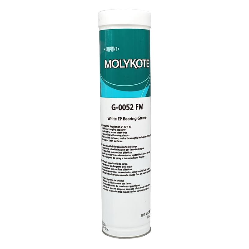 MOLYKOTE G‑0052 FM NSF H1 Food‑Grade White EP Bearing Grease 380 g Cartridge, –20 °C to +150 °C