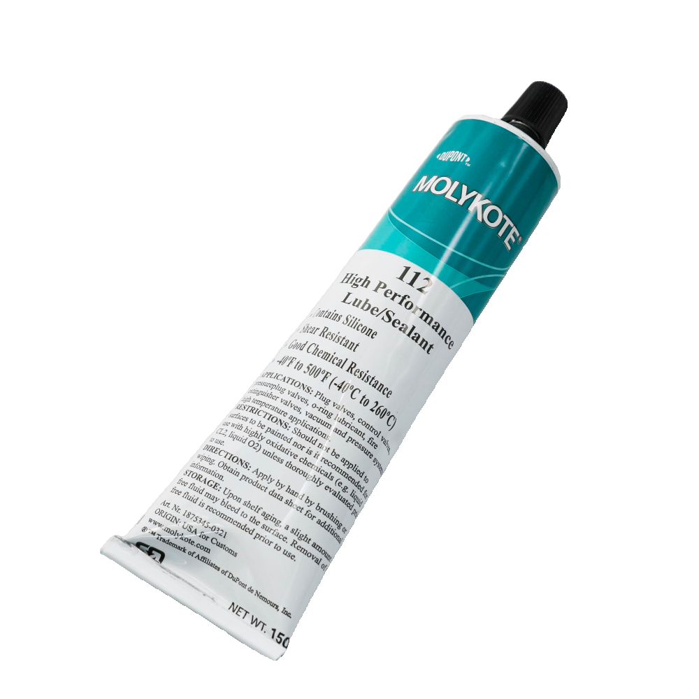 MOLYKOTE 112 High‑Performance Silicone Valve Lubricant & Sealant 150 g Tube