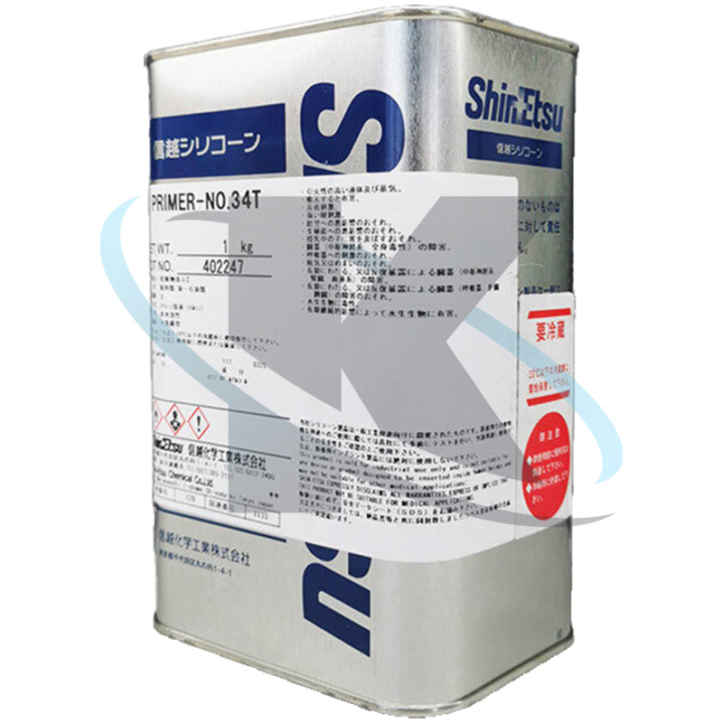 Shin-Etsu Primer No.34T 1kg – Silicone Adhesion Promoter for Enhanced Bonding on Metal, Glass, and Plastic Surfaces Original Product