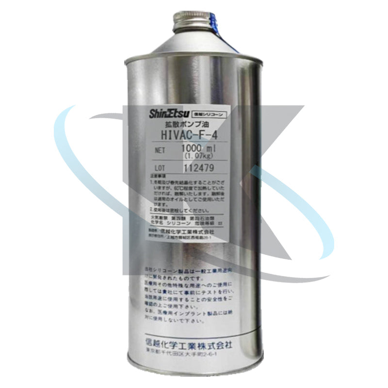 Shin-Etsu HIVAC F-4 Diffusion Pump Oil 1000 mL – High-Vacuum Silicone Fluid for Oil Diffusion Pumps Original Product