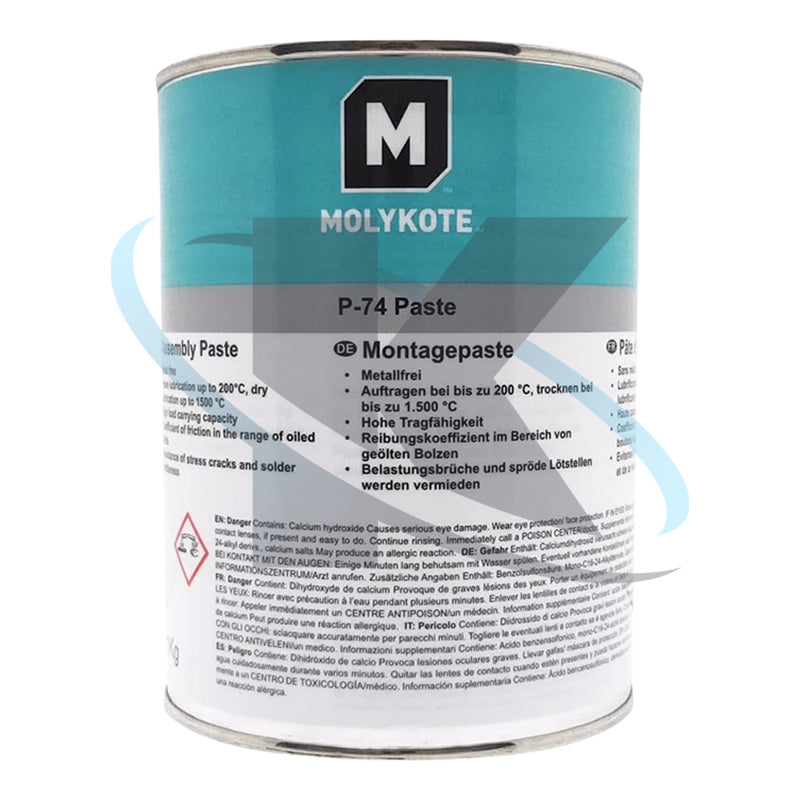 MOLYKOTE P-74 Paste 1kg 35.27oz Lubricant Paste High Load-Carrying Capacity and Corrosion Protection Nonmetallic Metal-Free Formula for Enhanced Safety