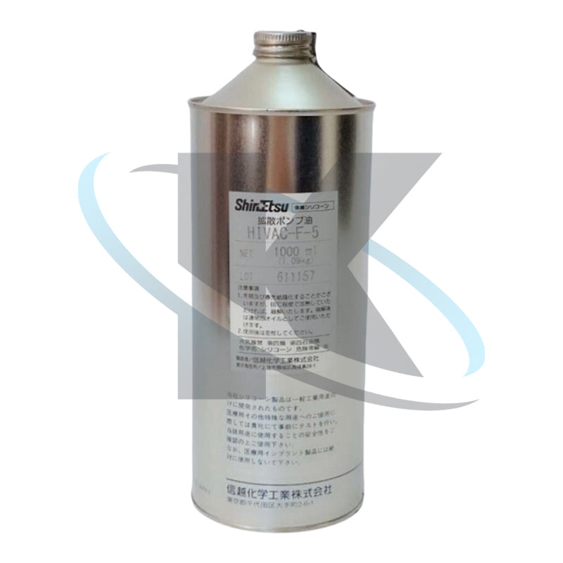 Shin-Etsu HIVAC F-5 Diffusion Pump Oil 1000 mL – High-Vacuum Silicone Fluid for Oil Diffusion Pumps Original Product