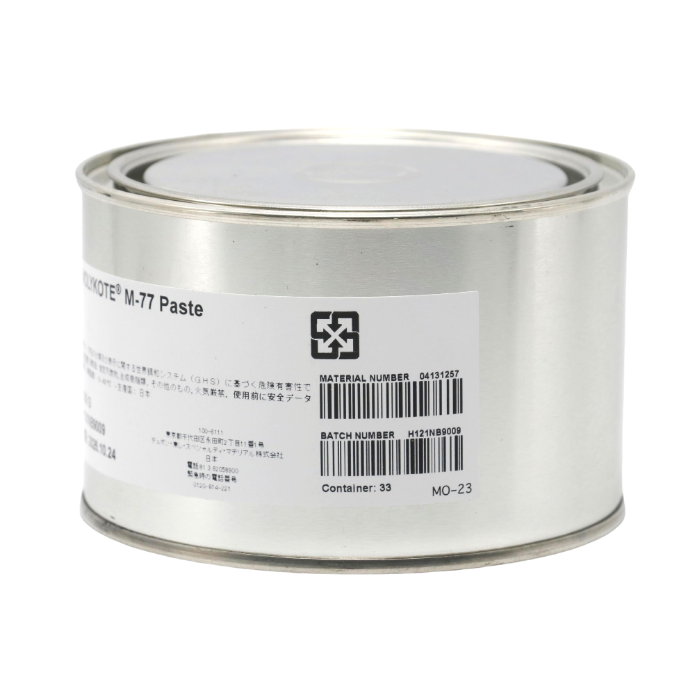 Molykote M-77 Paste Original Genuine Can 500g Lubrication Grease for Plastic Metal Moderate Load Low Speed Anti Seize Solid Lubricant Bearing Extreme Temperature Water Resistance Black Dow Corning Original Product