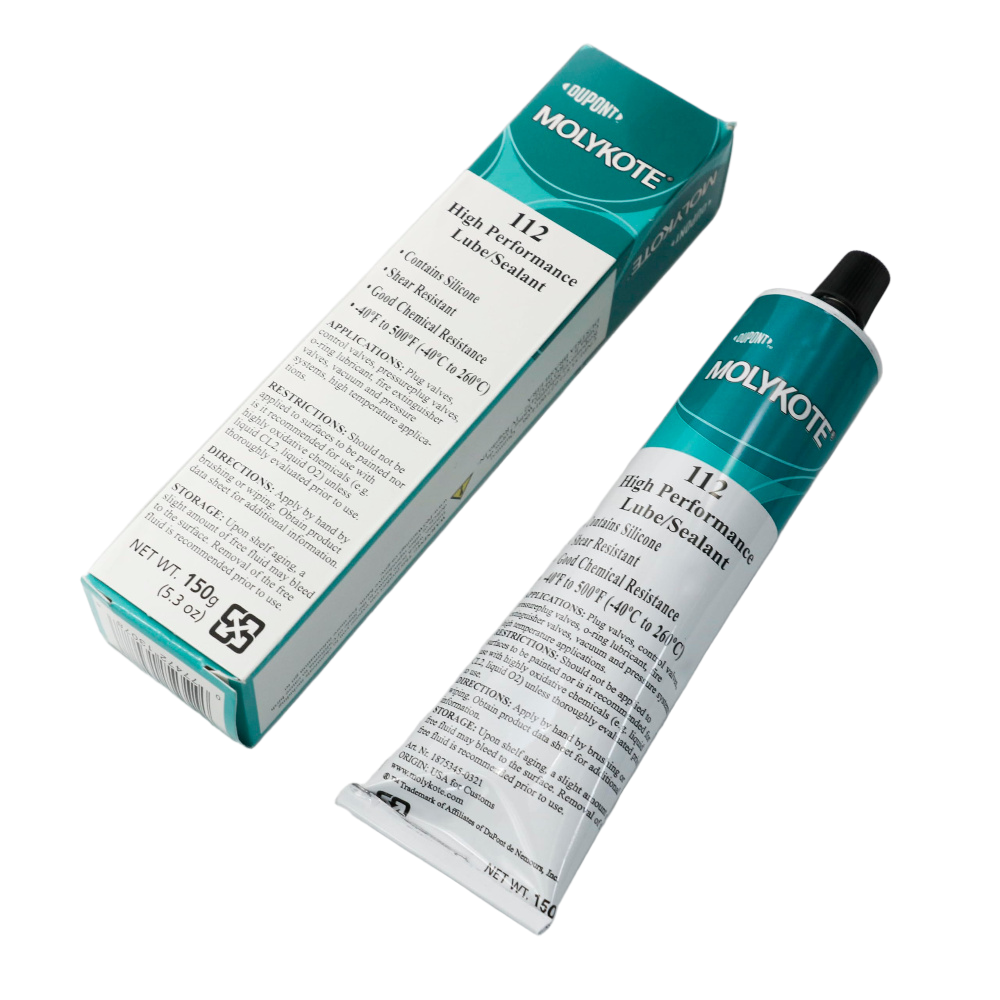 MOLYKOTE 112 High‑Performance Silicone Valve Lubricant & Sealant 150 g Tube