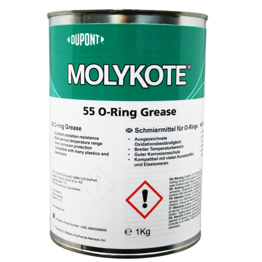 MOLYKOTE 55 O‑Ring Silicone Grease 150 g Tube White Lubricant for Seals & Elastomers