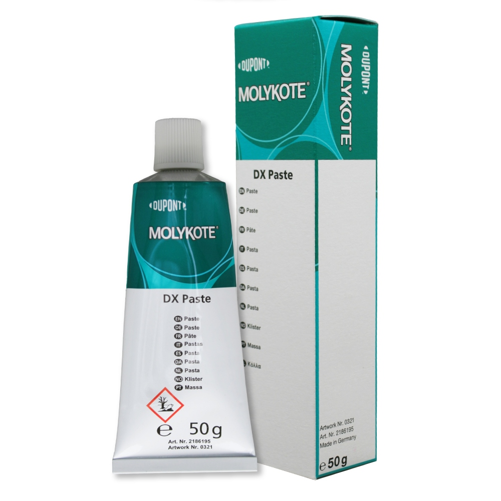 MOLYKOTE DX Paste – 50 g Tube & 1 kg Can – White Extreme‑Pressure Grease for Low‑Speed, High‑Load Metal Parts