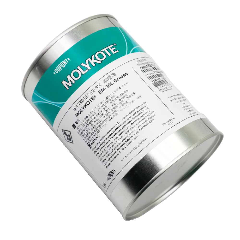 MOLYKOTE EM‑30L PAO Synthetic Grease 1 kg White Grease for Plastic/Rubber Components – Low Friction, Long Life