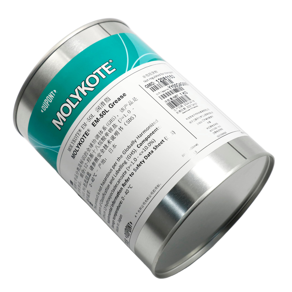 MOLYKOTE EM‑50L Noise‑Damping Synthetic Grease 1 kg PAO Lubricant for Plastic/Rubber Components