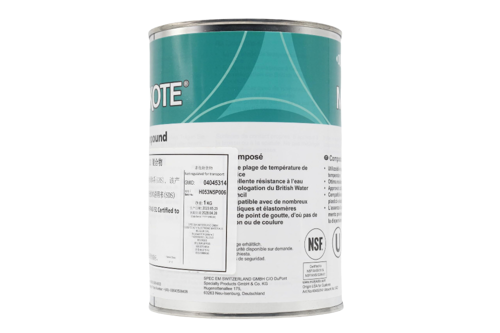 MOLYKOTE 111 Silicone Valve Grease 150 g Tube & 1 kg Can – Translucent White, Water‑Resistant, Mold & O‑Ring Lubricant