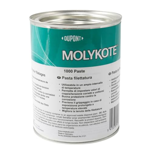 MOLYKOTE 1000 Anti‑Seize Paste 100 g–1 kg Brown Solid Lubricant for Bolted Metal Joints, Lead‑& Nickel‑Free, −30 °C to +650 °C