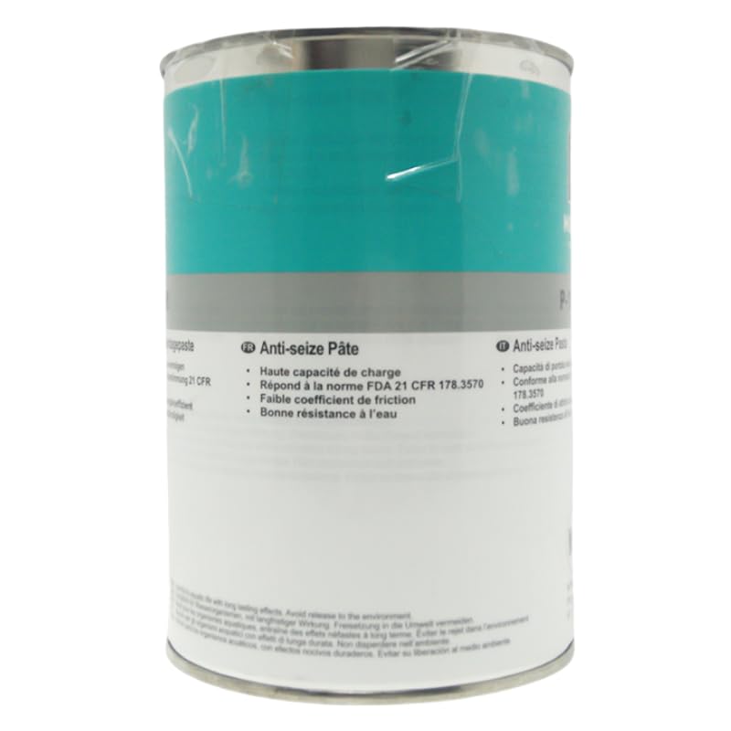 MOLYKOTE P‑1900 FM Food‑Grade Anti‑Seize Paste 1 kg Mineral Oil Solid‑Lubricant Paste, NSF H1, –30 °C to +300 °C