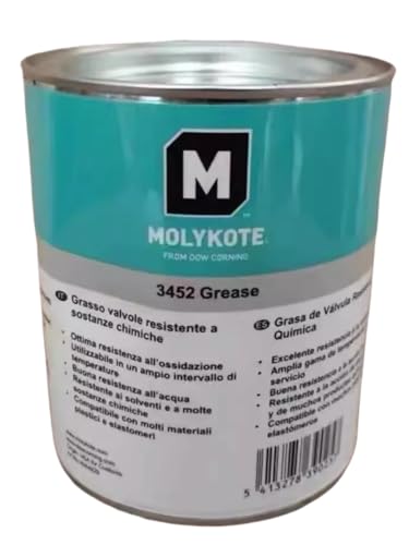 MOLYKOTE 3452 Chemical‑Resistant Valve Grease 1 kg Fluorosilicone PTFE Lubricant for Valves & Bearings
