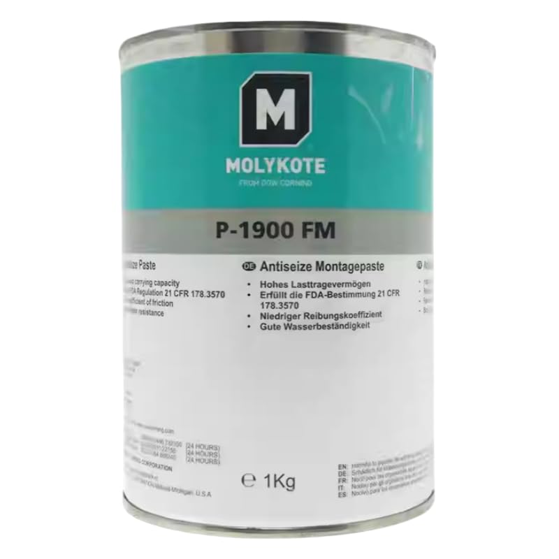 MOLYKOTE P‑1900 FM Food‑Grade Anti‑Seize Paste 1 kg Mineral Oil Solid‑Lubricant Paste, NSF H1, –30 °C to +300 °C