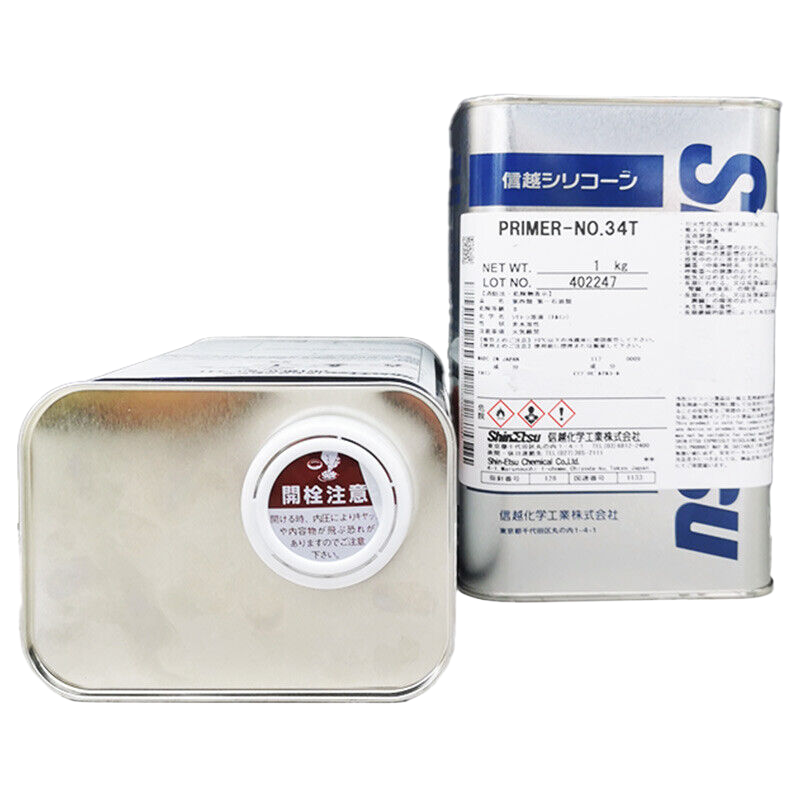 Shin‑Etsu Primer No.34T Adhesion Promoter 1 kg Silicone Primer for Metal, Glass & Plastic Surfaces