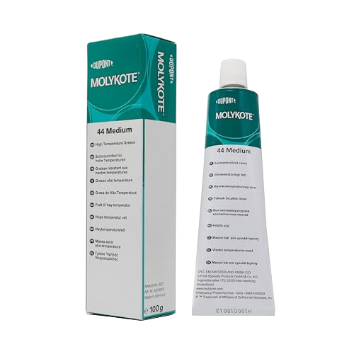 MOLYKOTE 44 Medium High‑Temperature Silicone Grease – 100 g Tube & 1 kg Can – Plastic/Rubber Compatible, Wide Temp