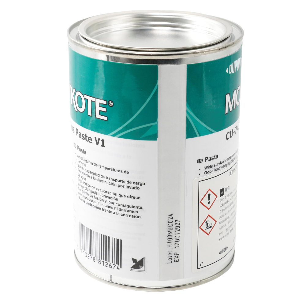 MOLYKOTE Cu‑7439 Plus Paste V1 Copper Anti‑Seize Paste 1 kg High‑Load & High‑Temp Lubricant −30 °C to +650 °C