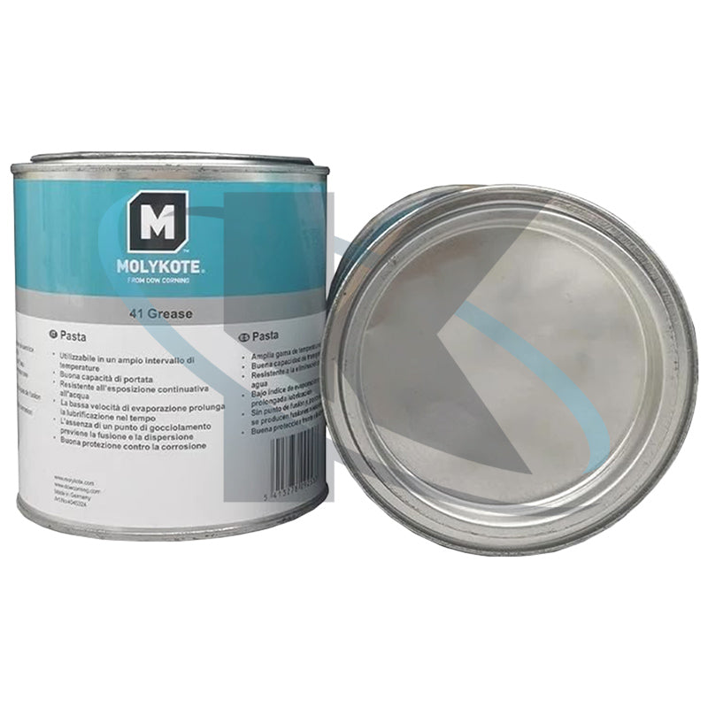 Molykote 41 Extreme High Temperature Grease 1kg Lubricant for Oven Conveyor Steam Turbine Pump Bearing Plastic Heat Resistant Lubrication Carbon Black Silicone Based Original Product