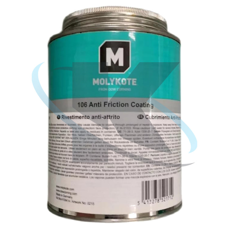Molykote 106 Anti-Friction Coating 500g Dry Film Lubricant Heat Curing for Metal Bearing Spindle Lubrication High Load Carrying Long Lasting Spring Clip Gray Color Original Product