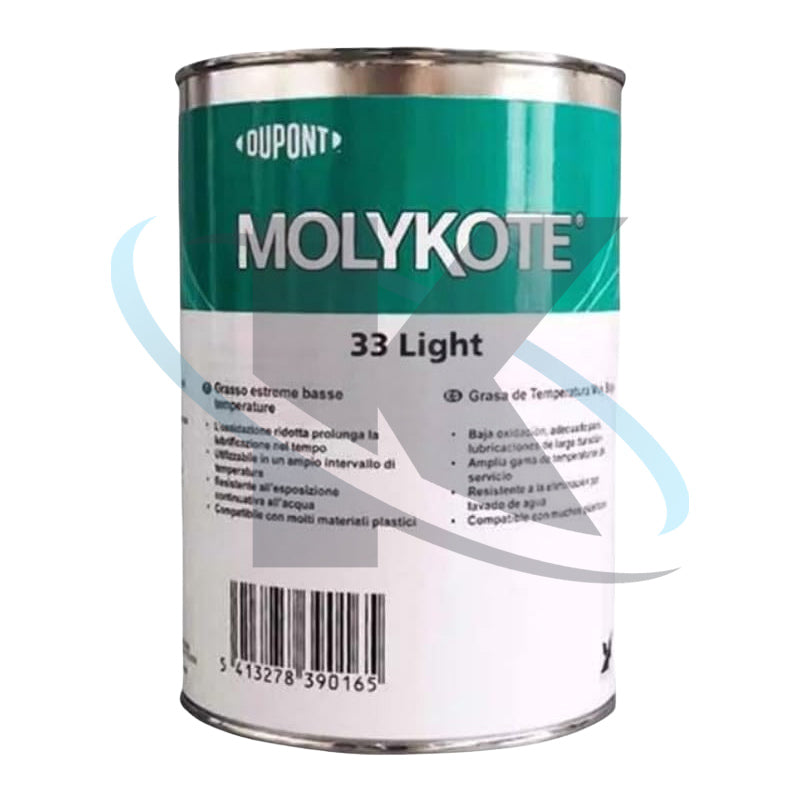 Molykote 33L 1kg Lubricant Grease Extreme Low Temperature Off White for Metal and Plastic Friction High Load Low Speed Oxidation Resistance Water Resistant Plastic Rubber Compatible Original Product