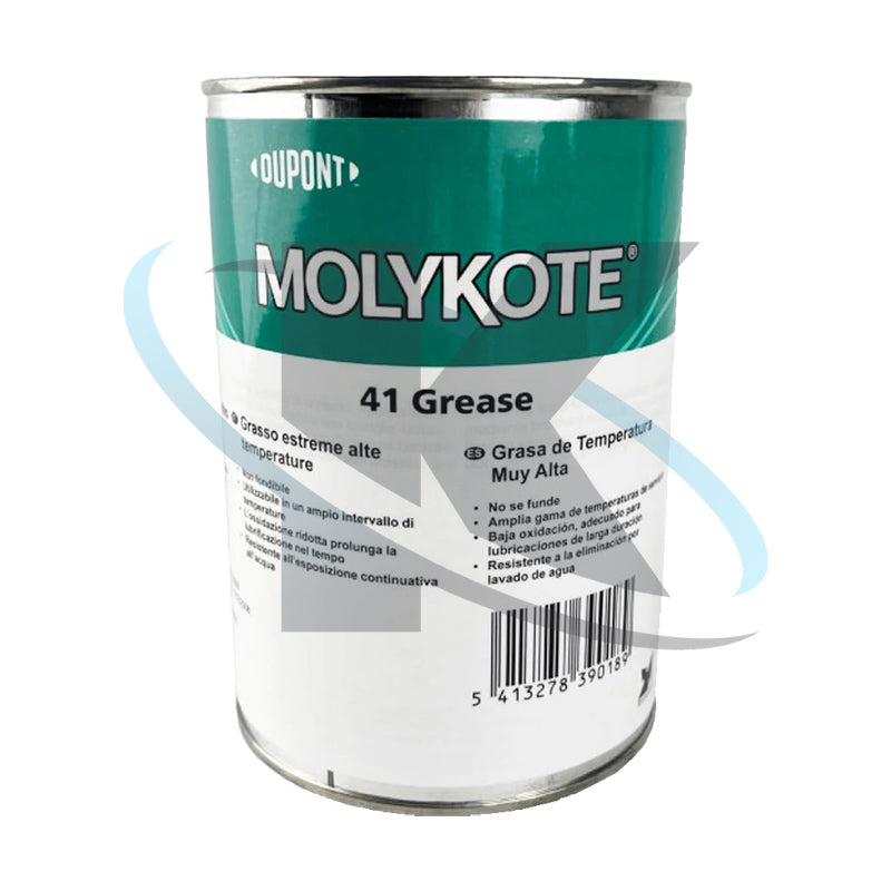 Molykote 41 Extreme High Temperature Grease 1kg Lubricant for Oven Conveyor Steam Turbine Pump Bearing Plastic Heat Resistant Lubrication Carbon Black Silicone Based Original Product