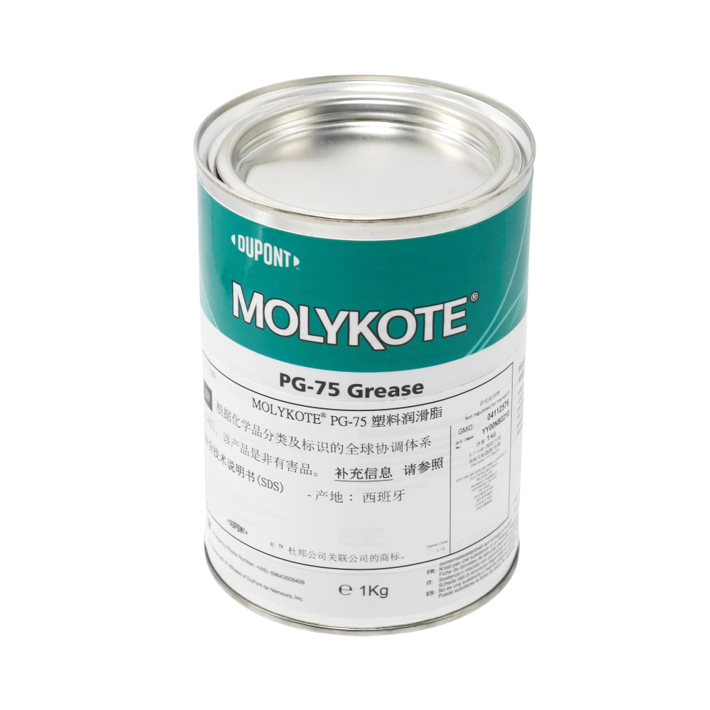 MOLYKOTE PG‑75 Plastislip Silicone Grease 1 kg Beige Low-Friction Lubricant for Plastic/Metal Components