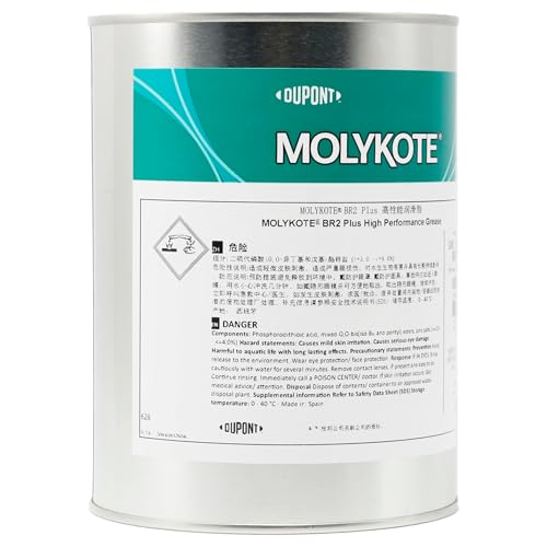 MOLYKOTE BR‑2 Plus Extreme‑Pressure Grease 1 kg Black Mineral‑Oil & MoS₂ Lubricant – NLGI 2, Wide Temp –30 °C to +130 °C