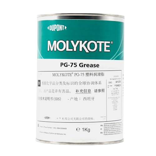 MOLYKOTE PG‑75 Plastislip Silicone Grease 1 kg Beige Low-Friction Lubricant for Plastic/Metal Components