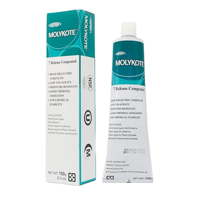 MOLYKOTE 7 Silicone Release Compound 150 g Tube – Translucent White, Mold & Cable-Pull Lubricant