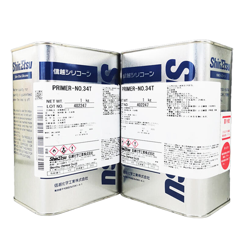 Shin‑Etsu Primer No.34T Adhesion Promoter 1 kg Silicone Primer for Metal, Glass & Plastic Surfaces