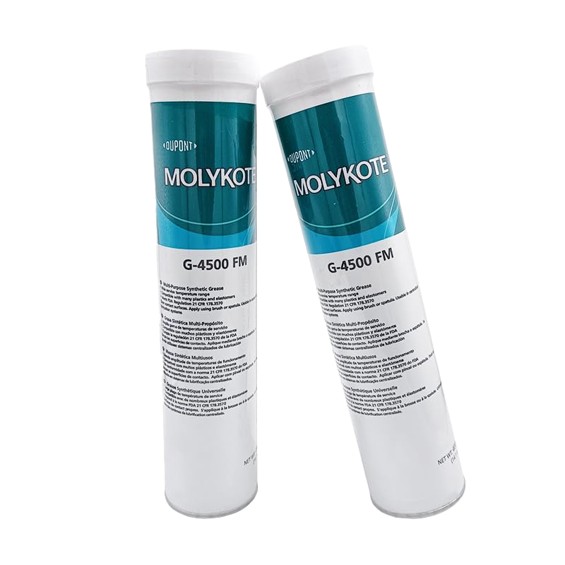 MOLYKOTE G‑4500 FM Food‑Grade Synthetic Grease 400 g Cartridge – White PTFE Lubricant for Bearings, Gears & Seals